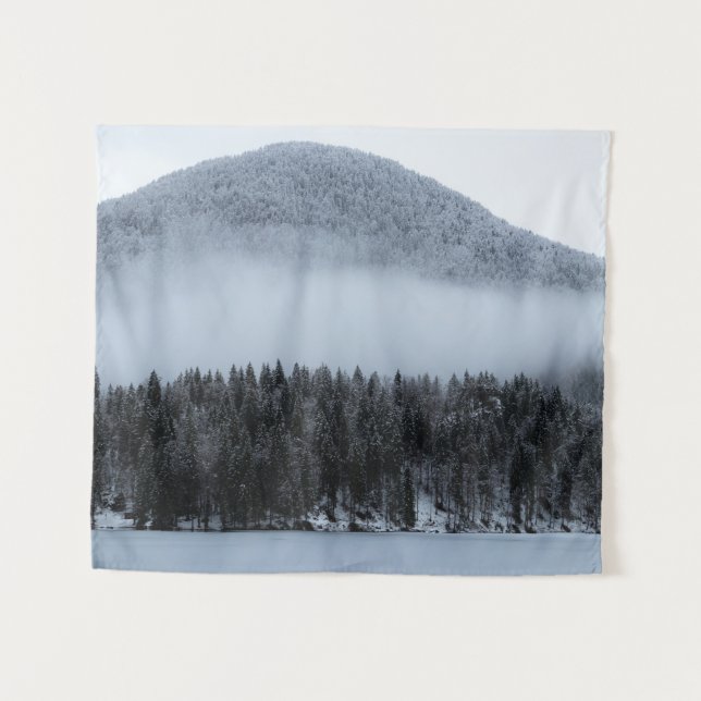 Tapete De Parede Névoa sobre a floresta de papoilas (Frente (Horizontal))