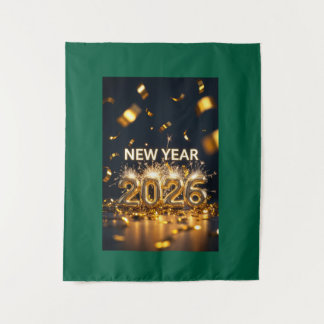 Tapete De Parede New Year 2026 Tapestry - Custom Luxe Wall Hanging