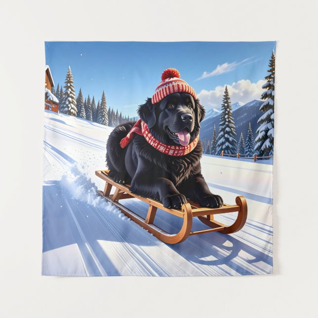 Tapete De Parede Newfoundland Sled Ride (Frente)