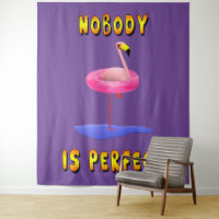 Ninguém é perfeito - flamingo com anel de natação