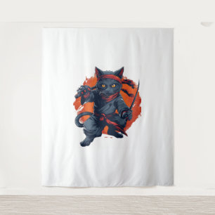 Tapete De Parede Ninja Cat Stealth