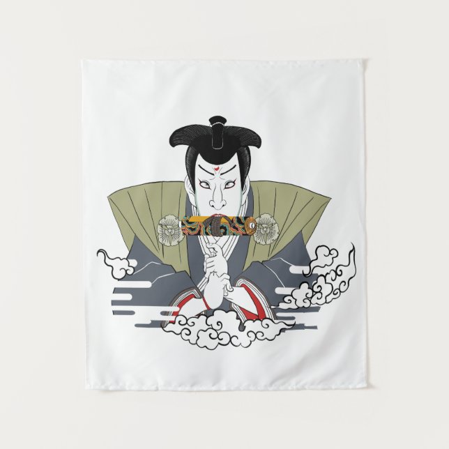 Tapete De Parede Ninja Ukiyo-e Art (Frente)