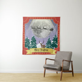 Tapete De Parede Noite de Natais vintages Modernos com Papais noeis