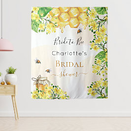 Tapete De Parede Noiva para Abelha no Chá de Noiva flores amarelas