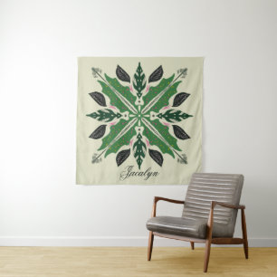 Tapete De Parede Nome Botânico da Planta Verde Monstera Mandala