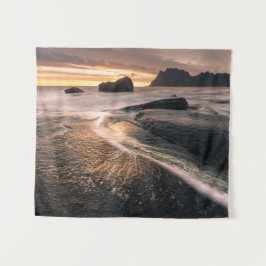 Tapete De Parede Noruega Lofoten Midnight Sun