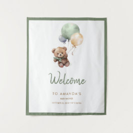 Tapete De Parede Nós Mal Podemos Esperar Ursinho Teddy Bolo de Bebê