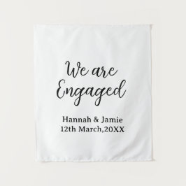 Tapete De Parede Nós somos Noivos nome data caligrafiaelegante