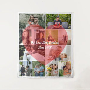 Tapete De Parede Nossa História de Amor 12 Linha do Tempo de Fotos 