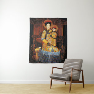 Tapete De Parede Nossa Senhora da China (中 华 母, 中 華 聖 圣) Virgem chi
