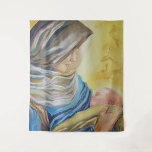 Tapete De Parede Nossa Senhora do Silêncio segurando Jesus bebê