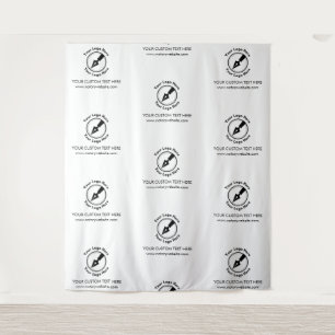 Tapete De Parede Notário do evento de logotipo da empresa branca St