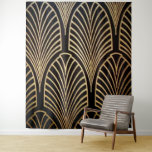 Tapete De Parede Nouveau da arte, art deco, teste padrão do fã,<br><div class="desc">Nouveau da arte,  art deco,  teste padrão do fã,  bronze,  ouro,  preto,  chique,  elegante,  vintage,  époque do belle, </div>