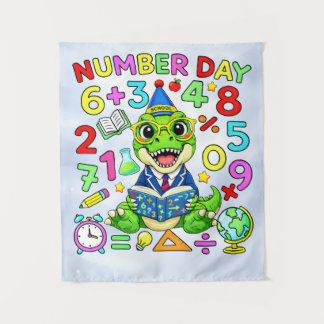Tapete De Parede Number Day Dinosaur Math Design for Kids