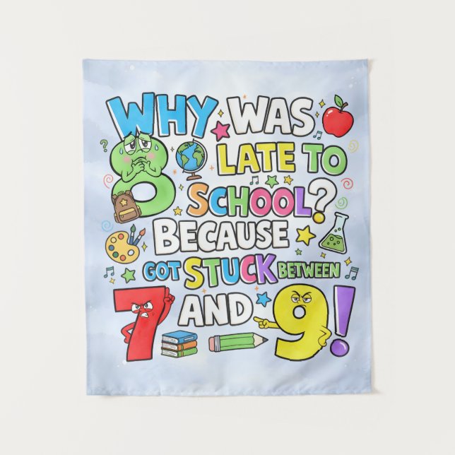 Tapete De Parede Number Day Funny Maths 7 8 9 Banner for Schools (Frente)