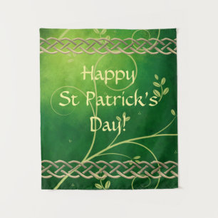 Tapete De Parede Números e Folhas Verde Celtas