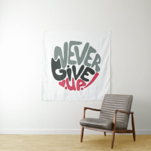 Tapete De Parede Nunca Desista - Inspirador Branco Inspirador
