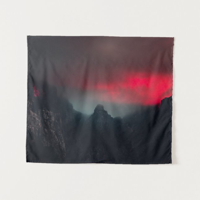 Tapete De Parede Nuvens a arder, nevoeiro e montanhas (Frente (Horizontal))