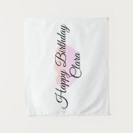 Tapete De Parede Nuvens laranja rosa pastel moderno feliz aniversár