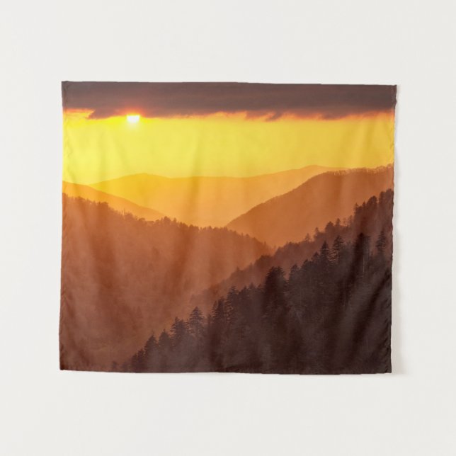 Tapete De Parede Nuvens Preenchem o Vale, Tennessee (Frente (Horizontal))