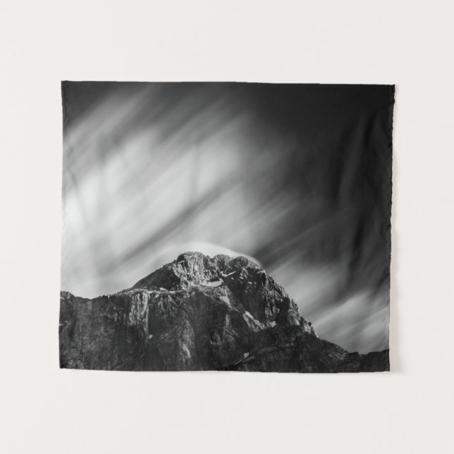 Tapete De Parede Nuvens que se estendem sobre a montanha Mangart (Frente (Horizontal))