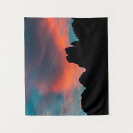 Tapete De Parede Nuvens queimando sobre as montanhas