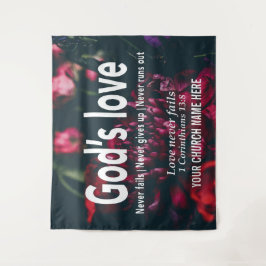 Tapete De Parede O AMOR DE DEUS NUNCA FALHA 1 Cor 13:8 Igreja