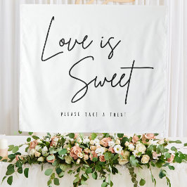 Tapete De Parede O Amor É Doce Por Favor Leve Um Presente Sinal de 