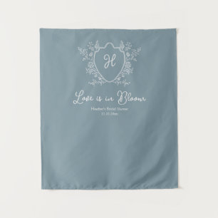 Tapete De Parede O amor está em flor Crest Floral Chás de Noiva