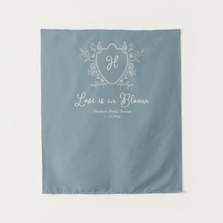 Tapete De Parede O amor está em flor Crest Floral Chás de Noiva