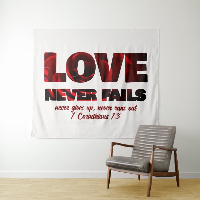 Tapete De Parede O AMOR NUNCA FALHA NO Christian (In Situ (Horizontal))