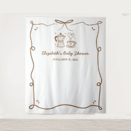 Tapete De Parede O Bebê Está Cozinhando Chá de Bebê de Café