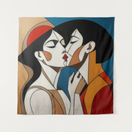 Tapete De Parede O Beijo Abstrato