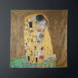 Tapete De Parede O Beijo de Gustav Klimt<br><div class="desc">O Beijo de Gustav Klimt O Beijo é uma pintura de óleo na canvas com folhas de ouro, prata e platina adicionadas pelo pintor simbolista austríaco Gustav Klimt. Ela foi pintada em algum ponto em 1907 e 1908, no auge do que os estudiosos chamam de "Período Ouro". Apresentando tonalidades de...</div>