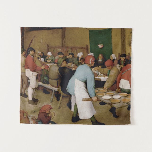 Tapete De Parede O Casamento Camponês por Pieter Bruegel, o Velho (Frente (Horizontal))
