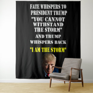 TAPETE DE PAREDE O DESTINO SUSSURRA AO PRESIDENTE TRUMP