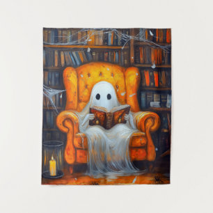 Tapete De Parede O Fantasma de Bookish   Cena da Biblioteca do Cozy