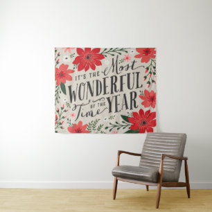 Tapete De Parede O Floral de Férias do Ano Mais Maravilhoso