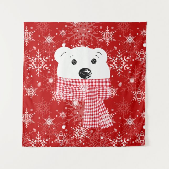 Tapete De Parede O focinho de um urso polar, Natal (Frente)