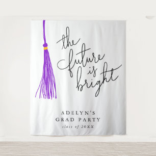 Tapete De Parede O Futuro é Brilhante, Roxo, Tassel Moderno