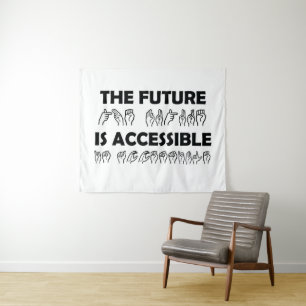 Tapete De Parede O futuro é um idioma de sinal ASL acessível