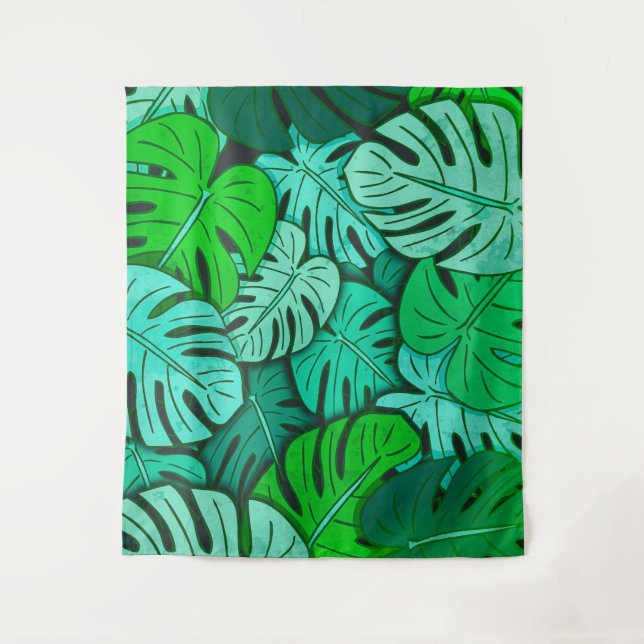 Tapete De Parede O Grunge Monstera deixa #2 grande (Frente)