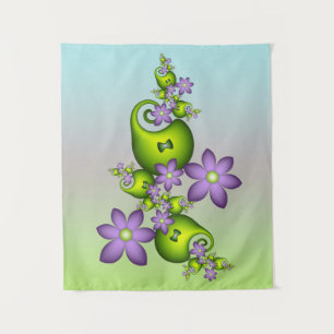Tapete De Parede O Lilac floral da fantasia floresce o Fractal