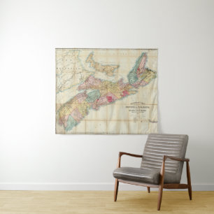 Tapete De Parede O mapa de Mackinlay da província de Nova Escócia