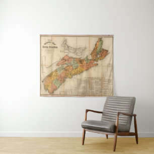 Tapete De Parede O mapa mineral da igreja de Nova Escócia