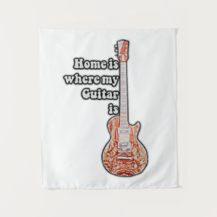Tapete De Parede O meu violão é onde está. violão castanho vintage