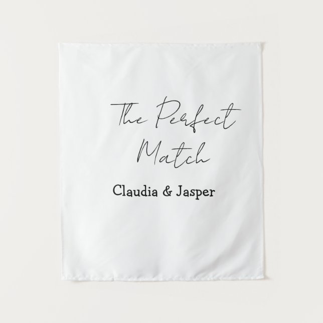 Tapete De Parede O nome do casal perfeito simples casamento (Frente)