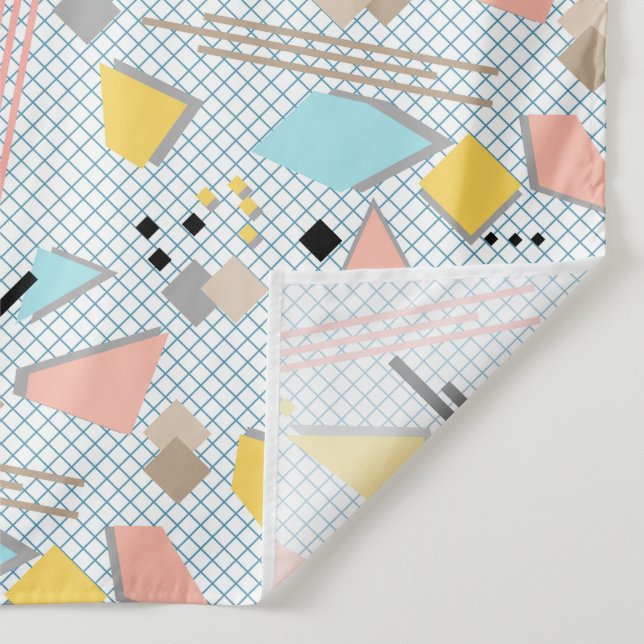 Tapete De Parede O padrão de memórias geométricas escolares sem cos (Detalhe)