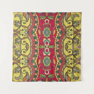 Tapete De Parede O padrão decorativo desenhado pela mão é perfei