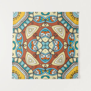 Tapete De Parede O padrão decorativo desenhado pela mão é perfeito.